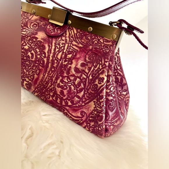 Purple Pink Tooled Leather Patricia Nash Bag - Picture 2 of 8